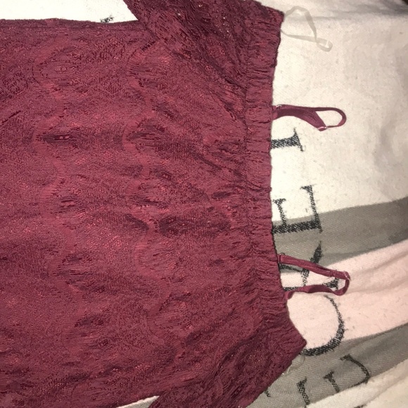 lace off the shoulder top - Picture 1 of 3